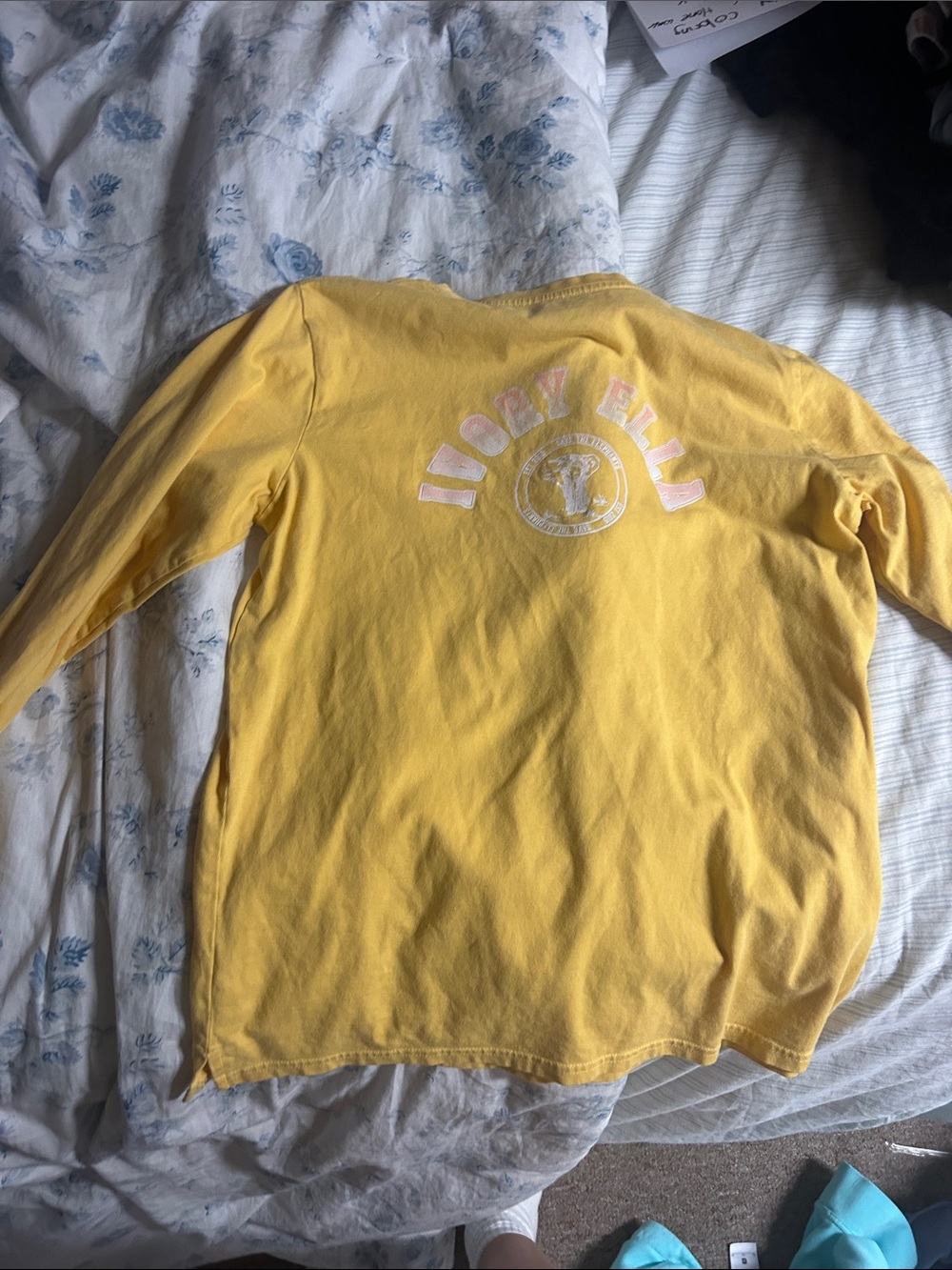 ivory ella Yellow Long-Sleeve Graphic Tee